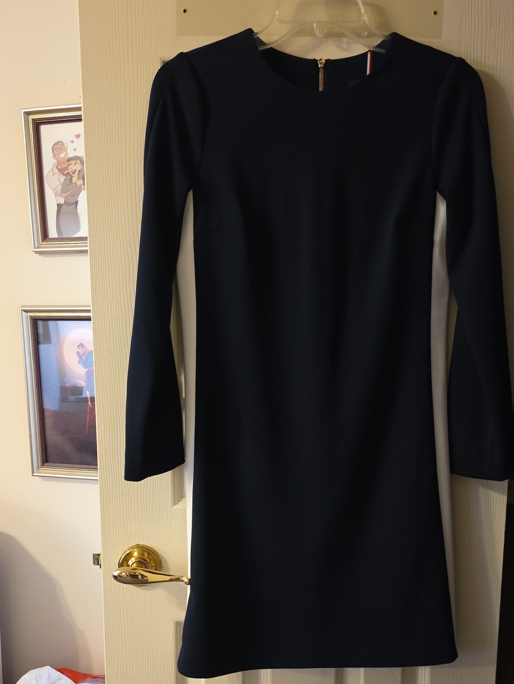 Tommy Hilfiger Navy Long-Sleeve Sheath Dress